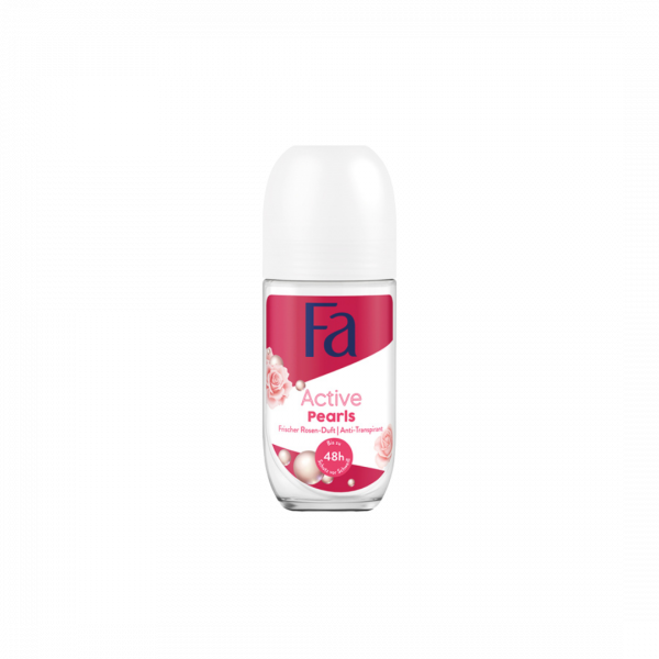 Fa Active Pearls Frischer Rosenduft, 48h Deo Roll on, Anti Transpirant Anti Perspirant
